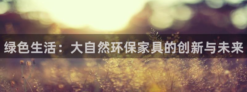 杏耀测速注册：绿色生活：大自然环保家具的创新与未来