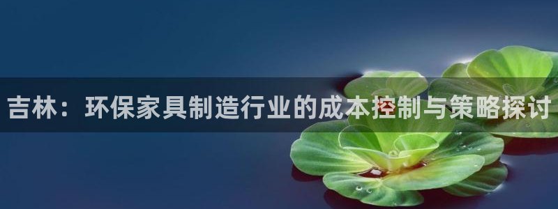 杏耀平台客服：吉林：环保家具制造行业的成本控制与策略探讨
