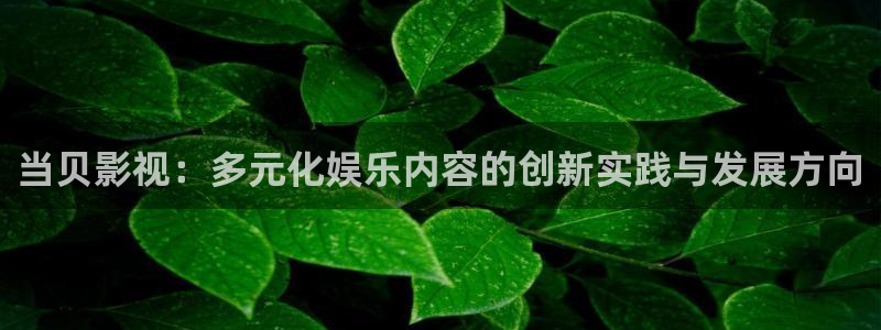 辽宁樱桃：当贝影视：多元化娱乐内容的创新实践与发展方向